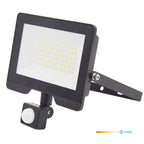 Floodlight with motion sensor LED MHC 50W 6500K IP54 black LED2B RED