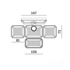 Solar floodlight with motion sensor LED GLOW G2 2,5W 6500K LED2B