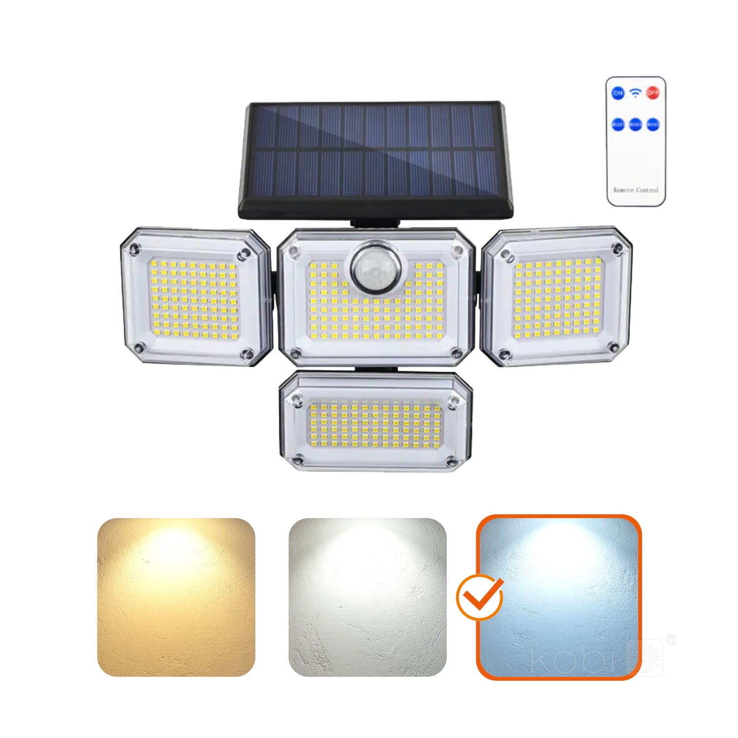 Solar floodlight with motion sensor LED GLOW G2 2,5W 6500K LED2B