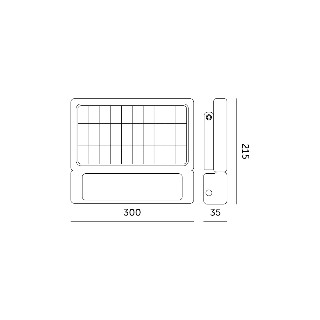 Solar floodlight with motion sensor LED MHC 10W 4000K IP65 Kobi