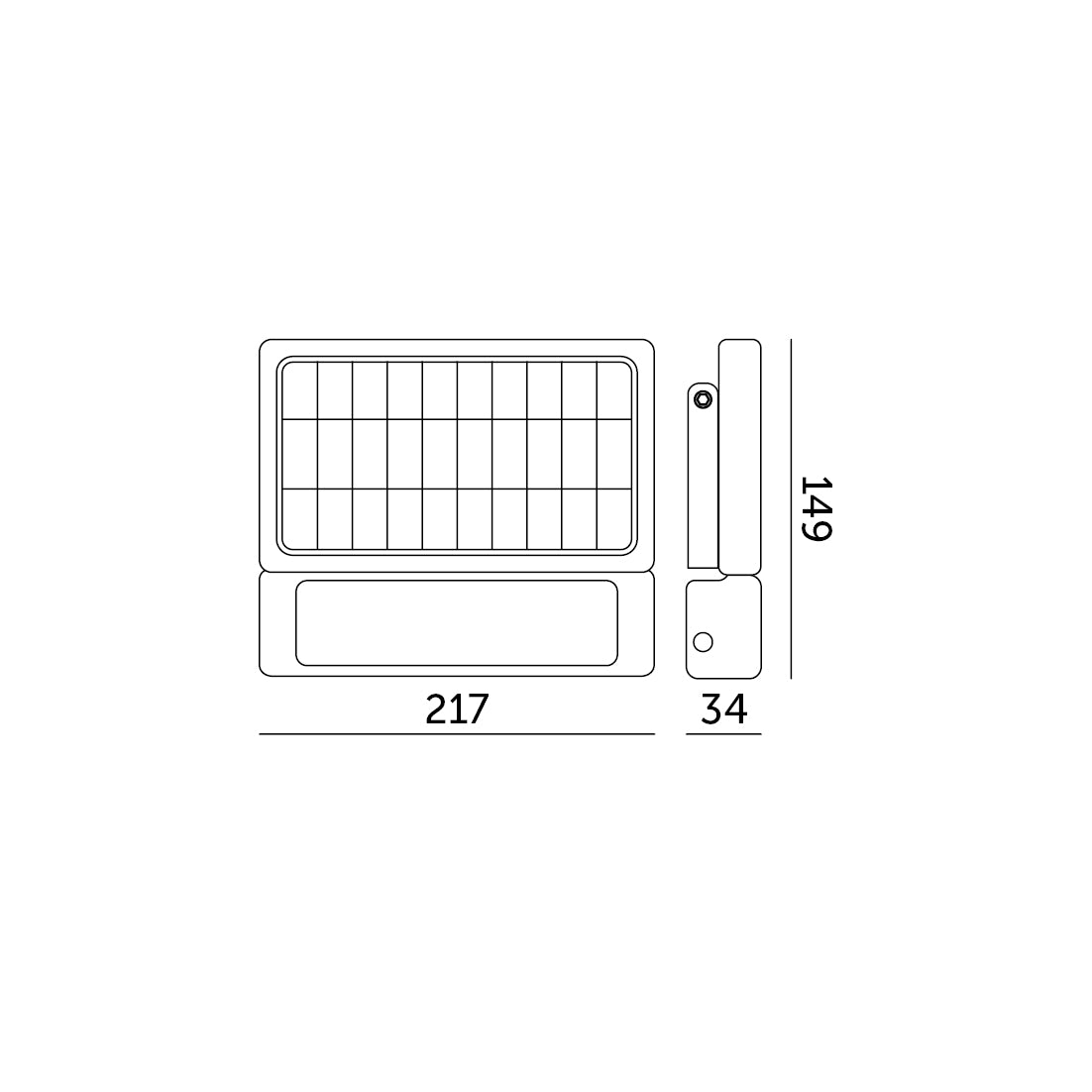 Solar floodlight with motion sensor LED MHC 5W 4000K IP65 Kobi