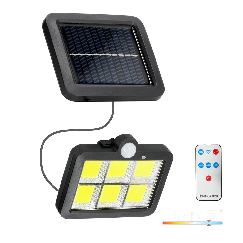 Solar floodlight with motion sensor LED PRISM 6000K LED2B