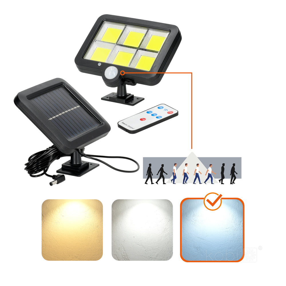 Solar floodlight with motion sensor LED PRISM 6000K LED2B
