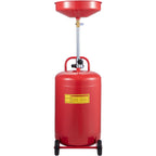VEVOR Waste Oil Drain Tank 80 L Portable Oil Drain Air Operated Drainer Oil Change, Oil Drain Container, Fluid Fuel Transfer Drainage Adjustable Funnel Height, with Pressure Regulating Valve