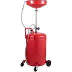 VEVOR Waste Oil Drain Tank 80 L Portable Oil Drain Air Operated Drainer Oil Change, Oil Drain Container, Fluid Fuel Transfer Drainage Adjustable Funnel Height, with Wheel for Easy Oil Removal