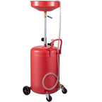 VEVOR Waste Oil Drain Tank 80 L Portable Oil Drain Air Operated Drainer Oil Change, Oil Drain Container, Fluid Fuel Transfer Drainage Adjustable Funnel Height, with Pressure Regulating Valve