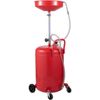 VEVOR Waste Oil Drain Tank 80 L Portable Oil Drain Air Operated Drainer Oil Change, Oil Drain Container, Fluid Fuel Transfer Drainage Adjustable Funnel Height, with Wheel for Easy Oil Removal