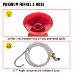 VEVOR Waste Oil Drain Tank 80 L Portable Oil Drain Air Operated Drainer Oil Change, Oil Drain Container, Fluid Fuel Transfer Drainage Adjustable Funnel Height, with Wheel for Easy Oil Removal