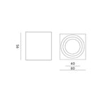 Downlight AQUARIUS 1xGU10 square IP44 chrome Kobi