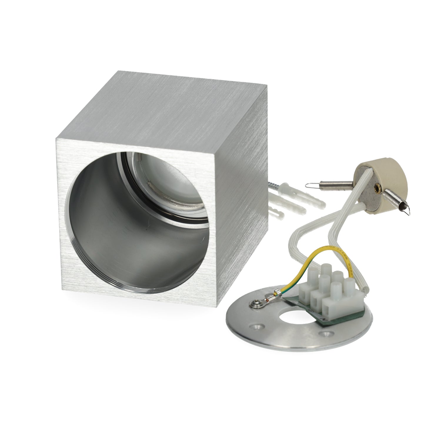 Downlight AQUARIUS 1xGU10 square IP44 chrome Kobi