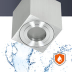 Downlight AQUARIUS 1xGU10 square IP44 chrome Kobi