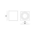 Downlight AQUARIUS 1xGU10 square IP44 black Kobi