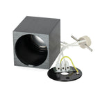 Downlight AQUARIUS 1xGU10 square IP44 black Kobi