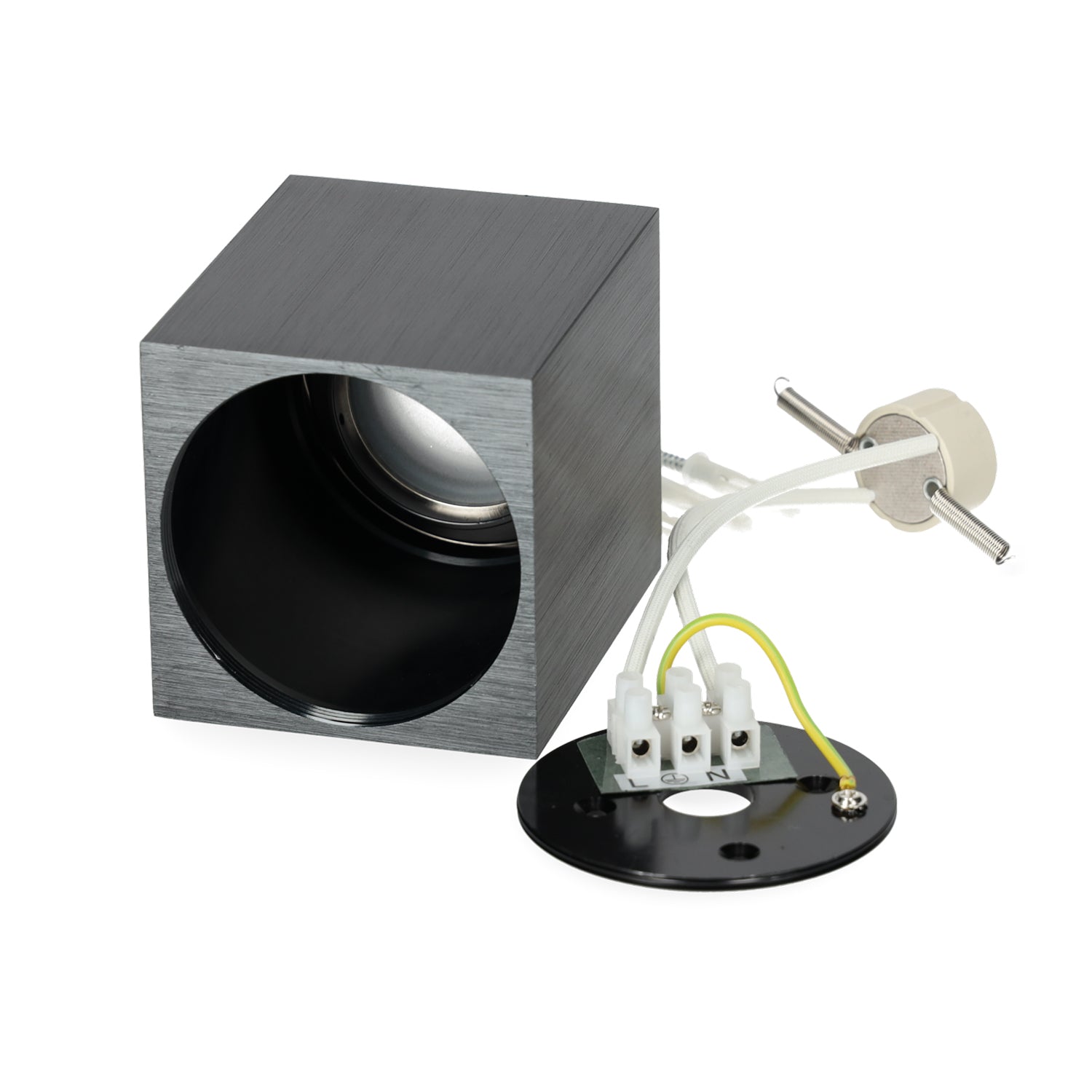 Downlight AQUARIUS 1xGU10 square IP44 black Kobi