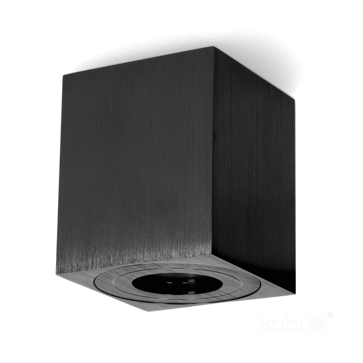 Downlight AQUARIUS 1xGU10 square IP44 black Kobi