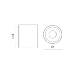 Ceiling lamp KIVI 1xGU10 white-gold Kobi