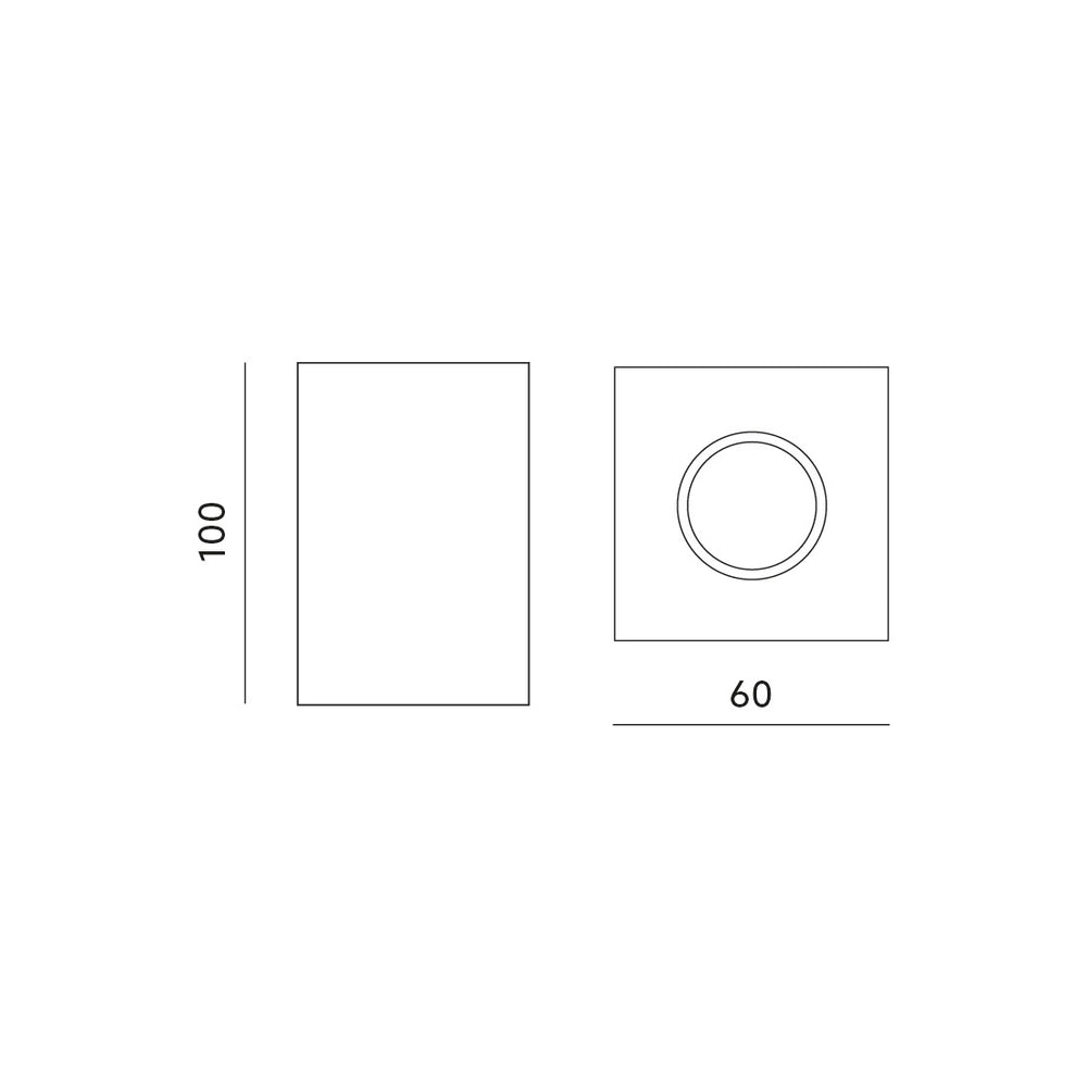 Ceiling lamp MANGO SQUARE white Kobi