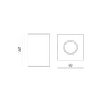 Ceiling lamp MANGO SQUARE white Kobi