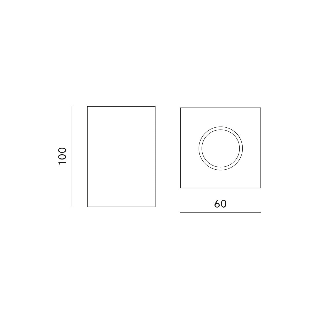 Ceiling lamp MANGO SQUARE white Kobi