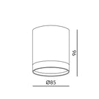 Downlight OH12 1xGX53 black Kobi