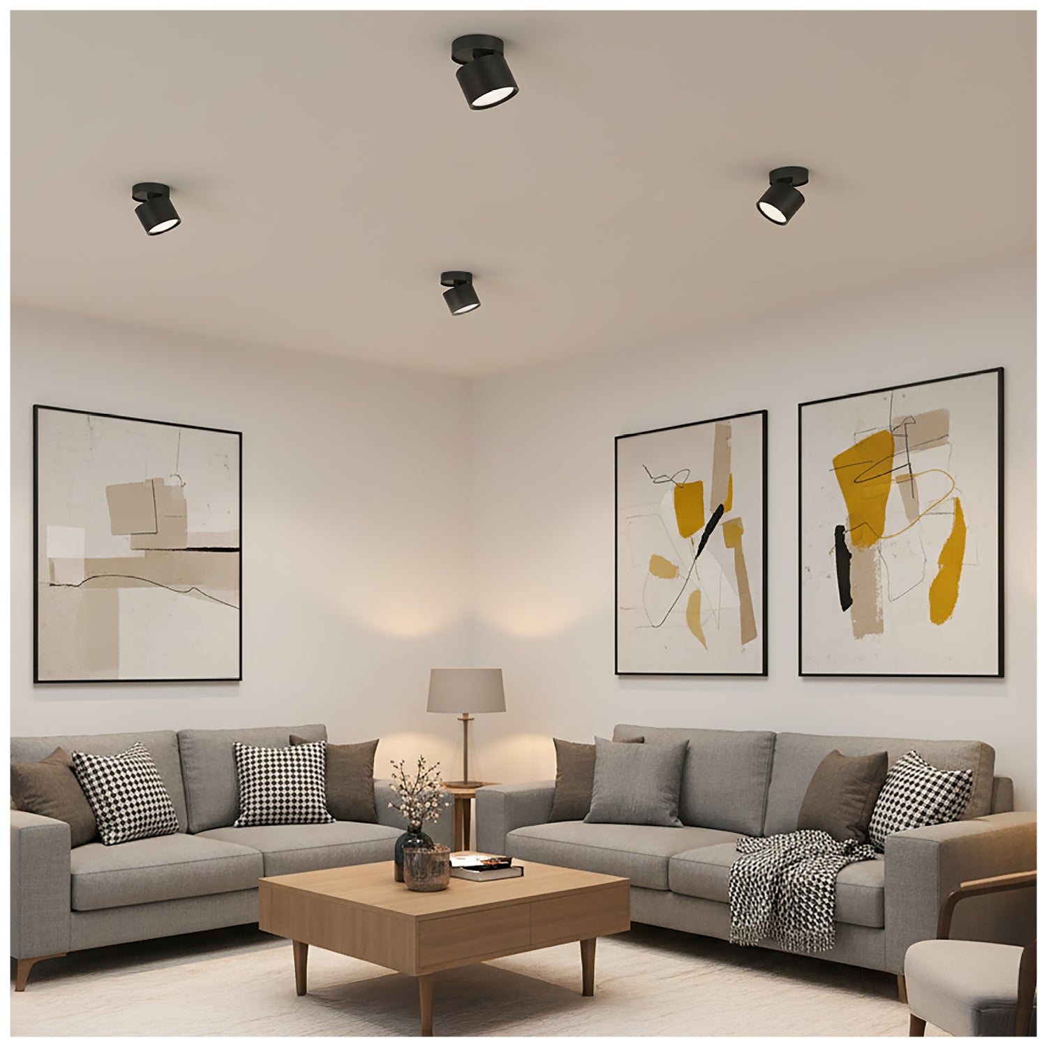 Downlight OH12 F 1xGX53 black Kobi