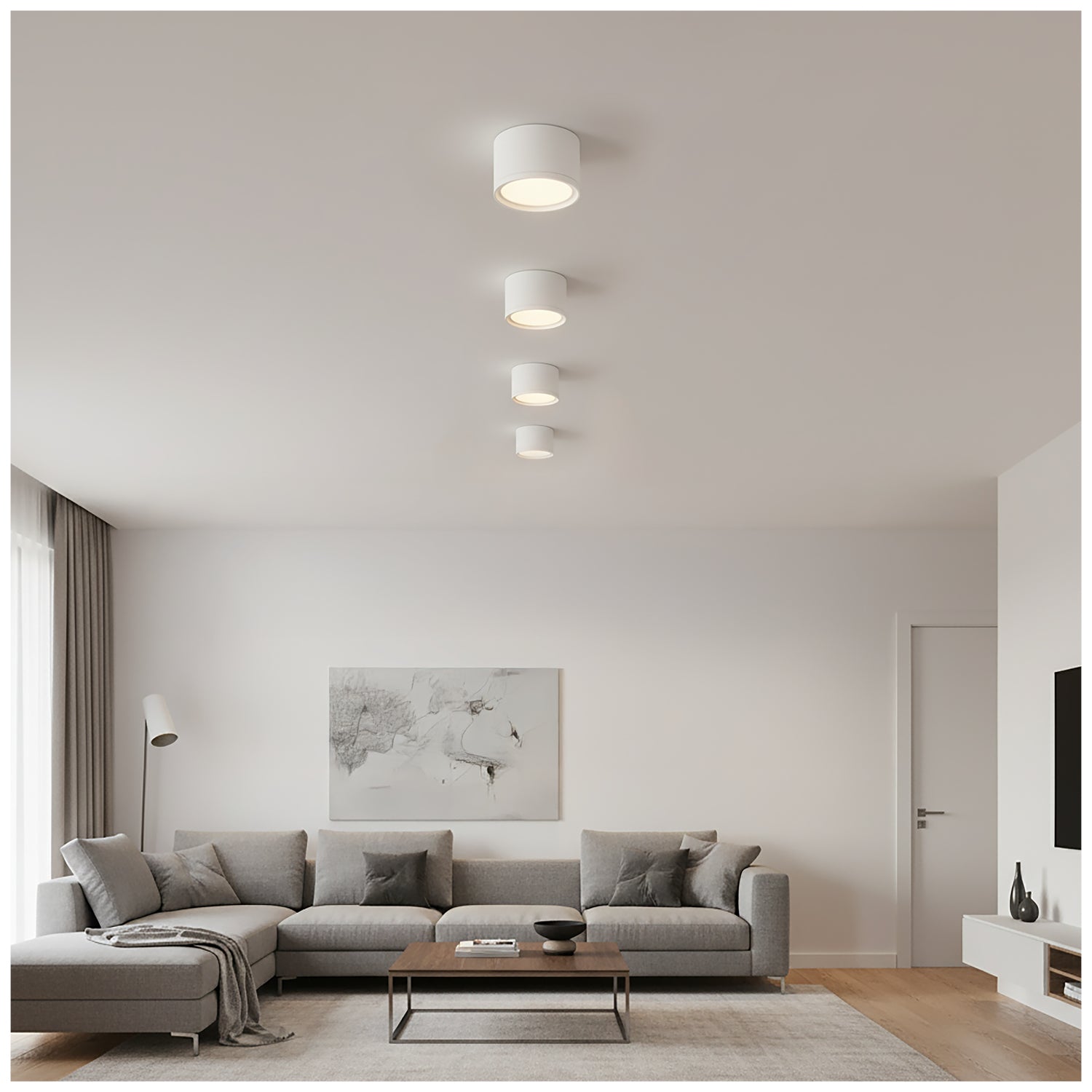 Downlight OH12 S 1xGX53 white Kobi