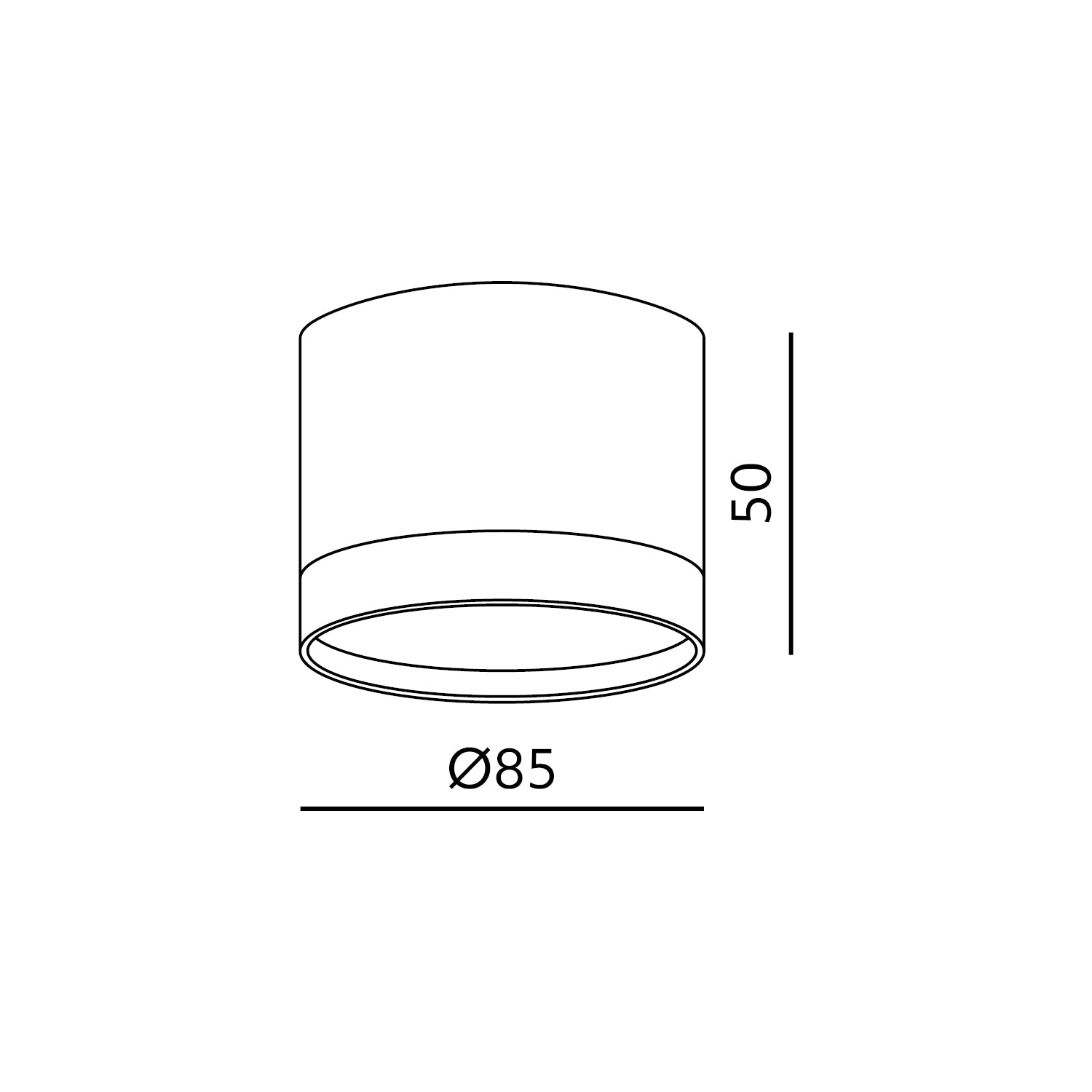 Downlight OH12 S 1xGX53 white Kobi