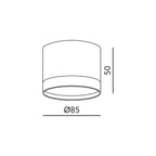 Downlight OH12 S 1xGX53 black Kobi