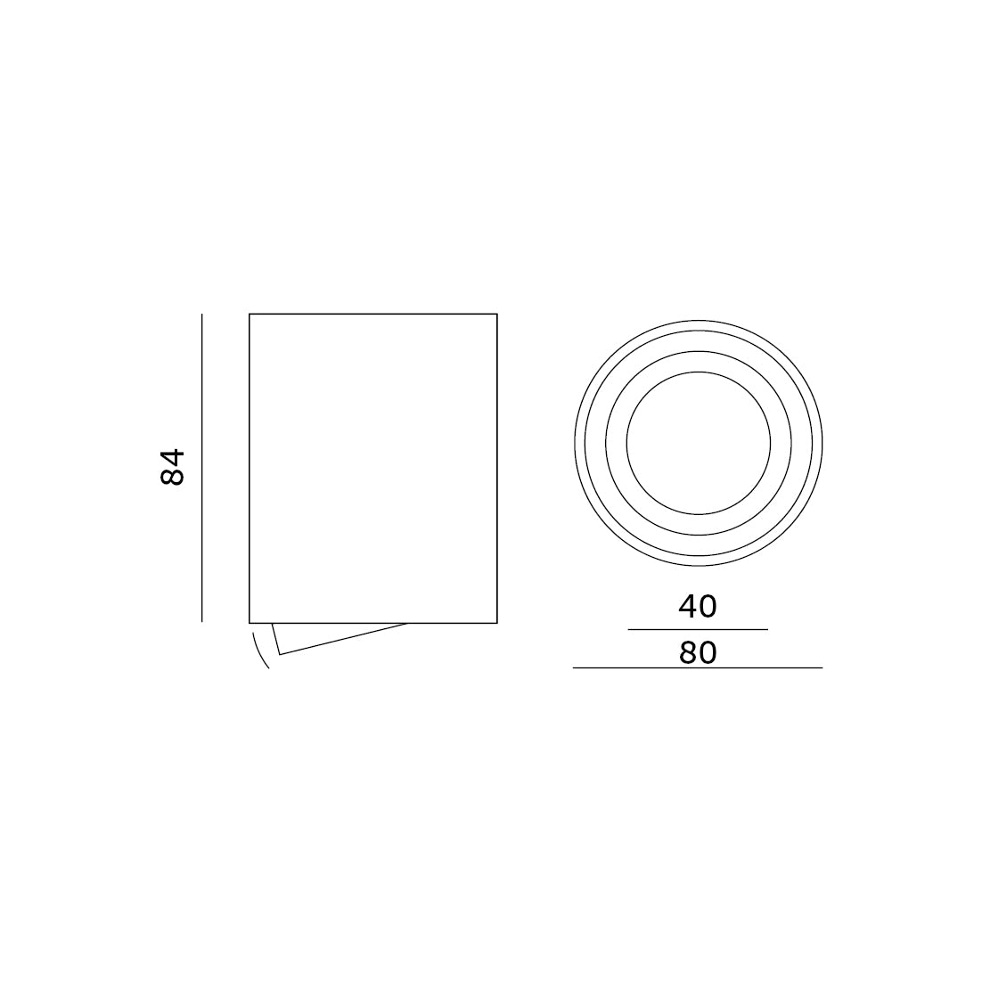 Downlight OH36 white Kobi