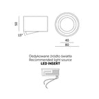 Downlight OH36S white Kobi
