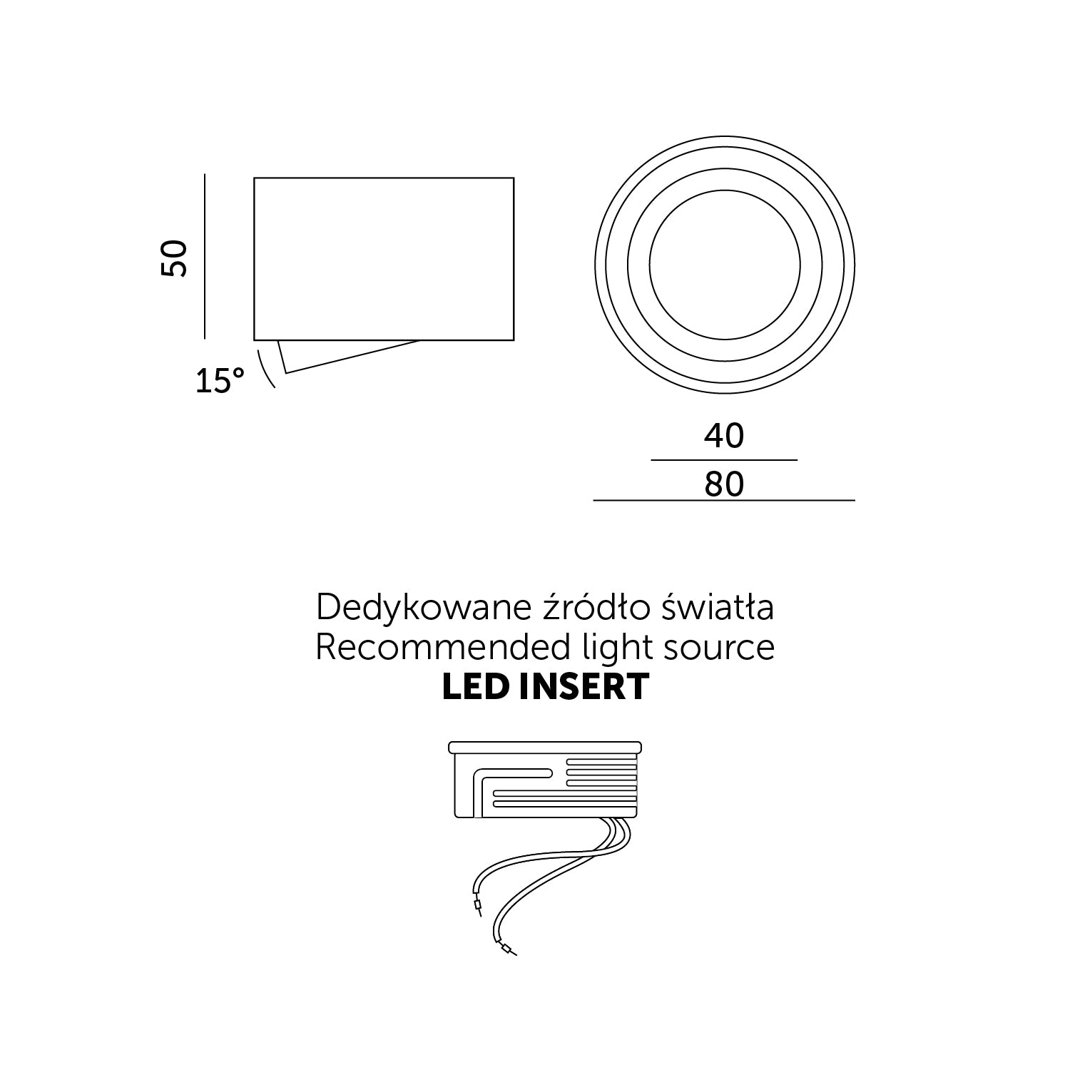 Downlight OH36S white Kobi