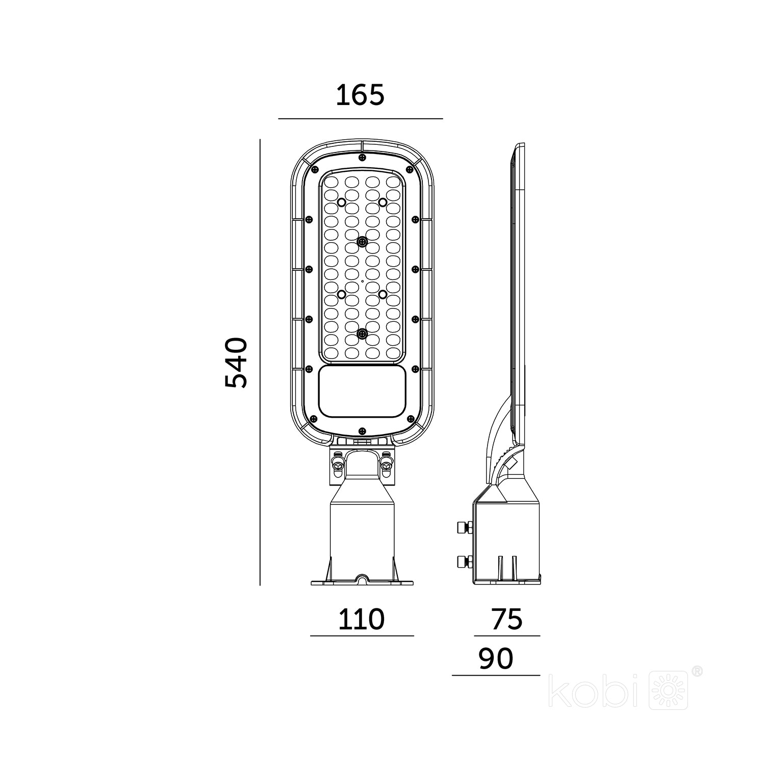 Street light LED BRELUXO 150W 4000K IP65 Kobi Premium