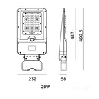 Solar street light LED STREET 20W 3CCT IP65 Kobi Premium