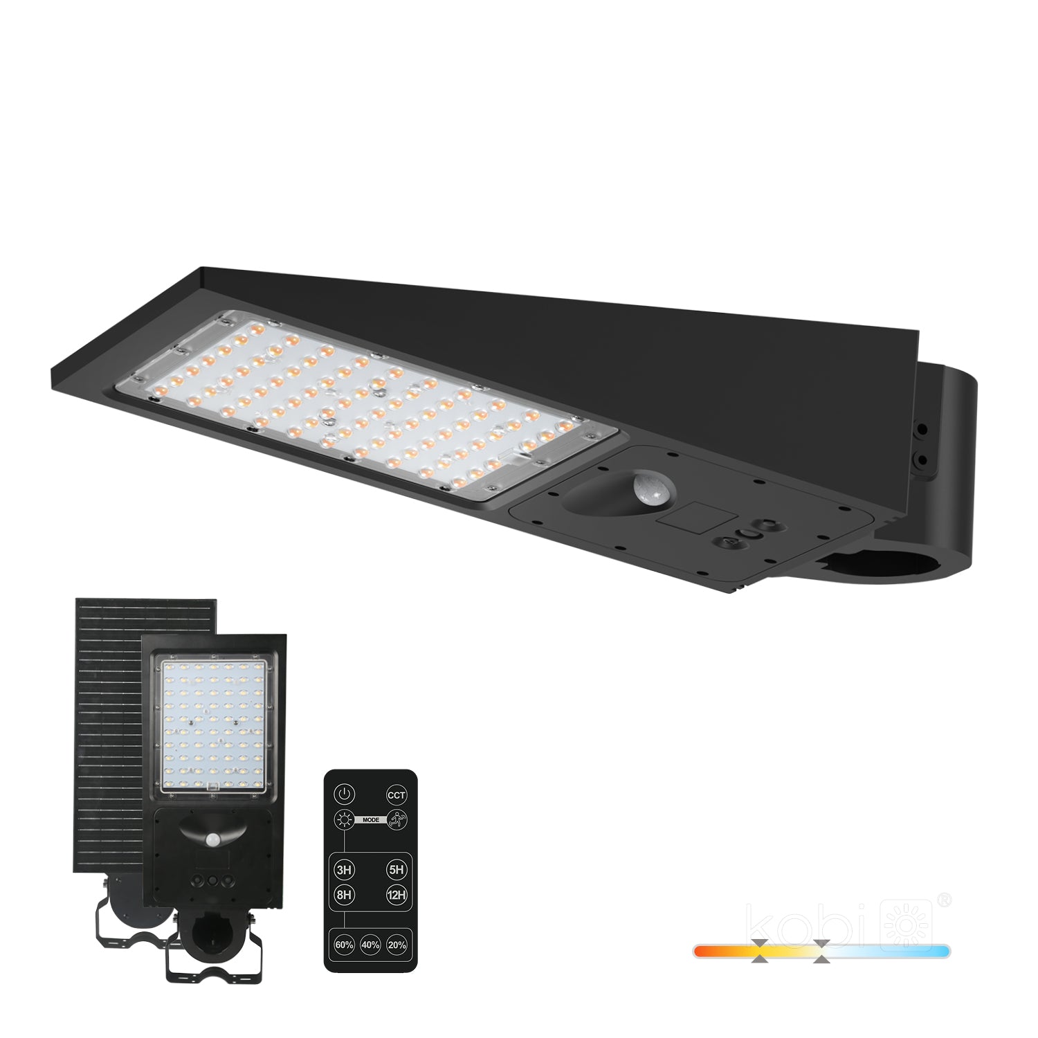 Solar street light with motion sensor LED STREET 30W 2CCT IP65 Kobi Premium