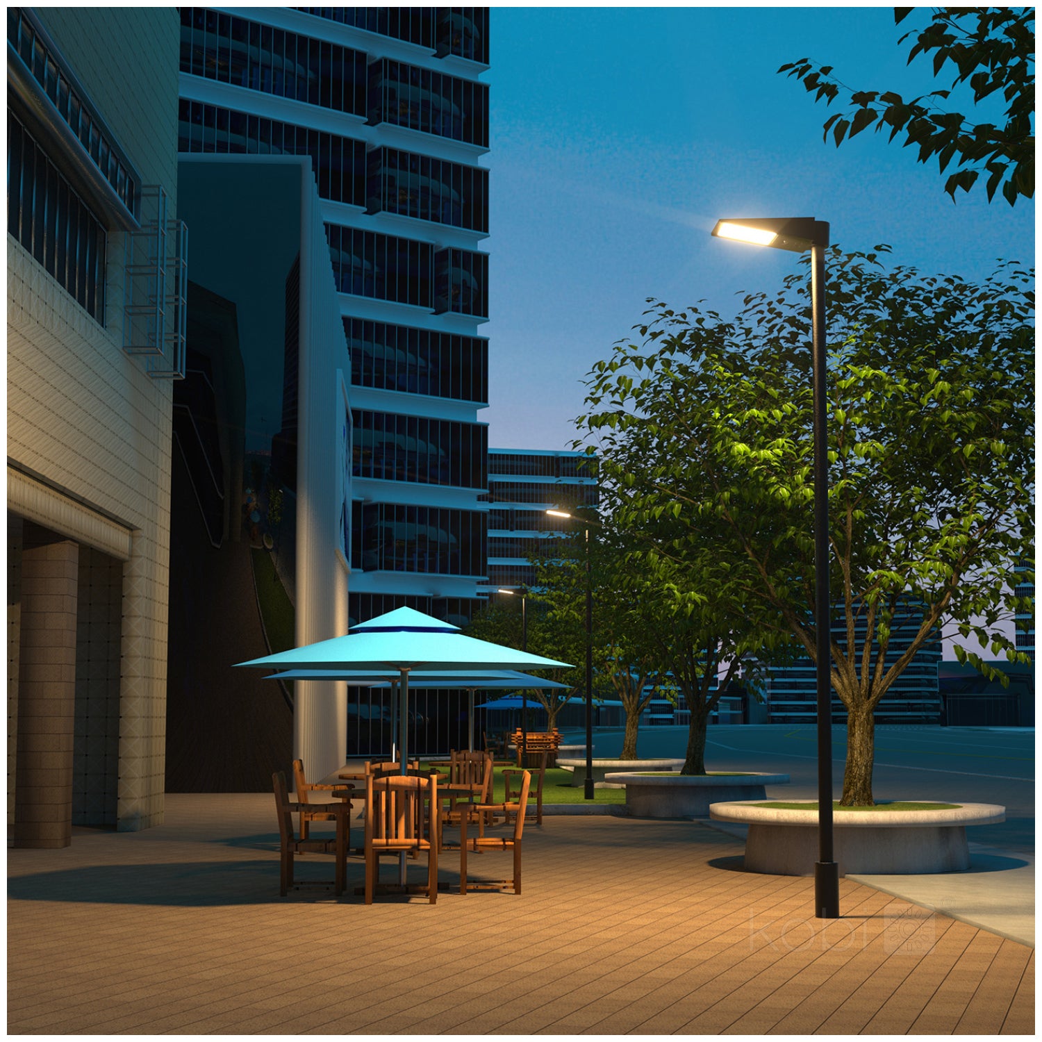 Solar street light with motion sensor LED STREET 30W 2CCT IP65 Kobi Premium