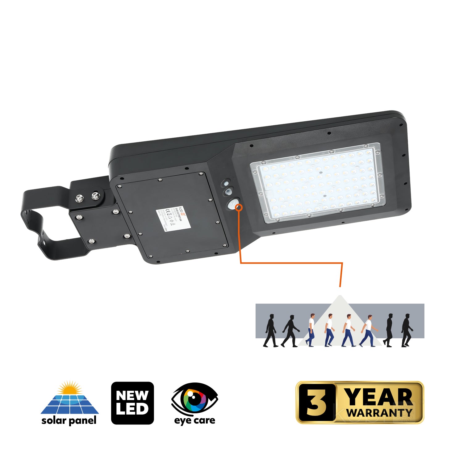 Solar street light with motion sensor LED STREET 40W 4000K IP65 Kobi Premium