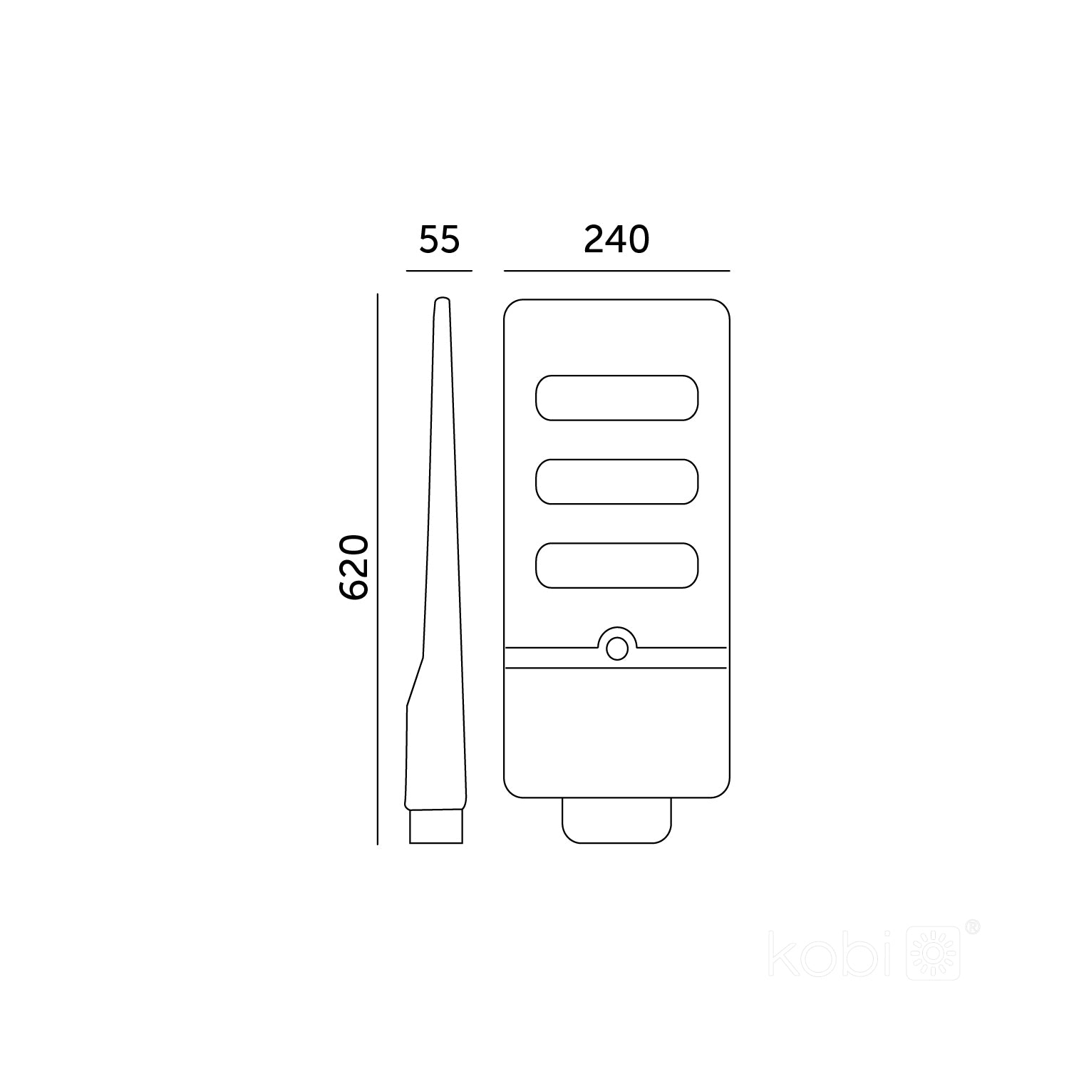 Street light with motion sensor Solar LED URBI 8W 6500K IP54 LED2B