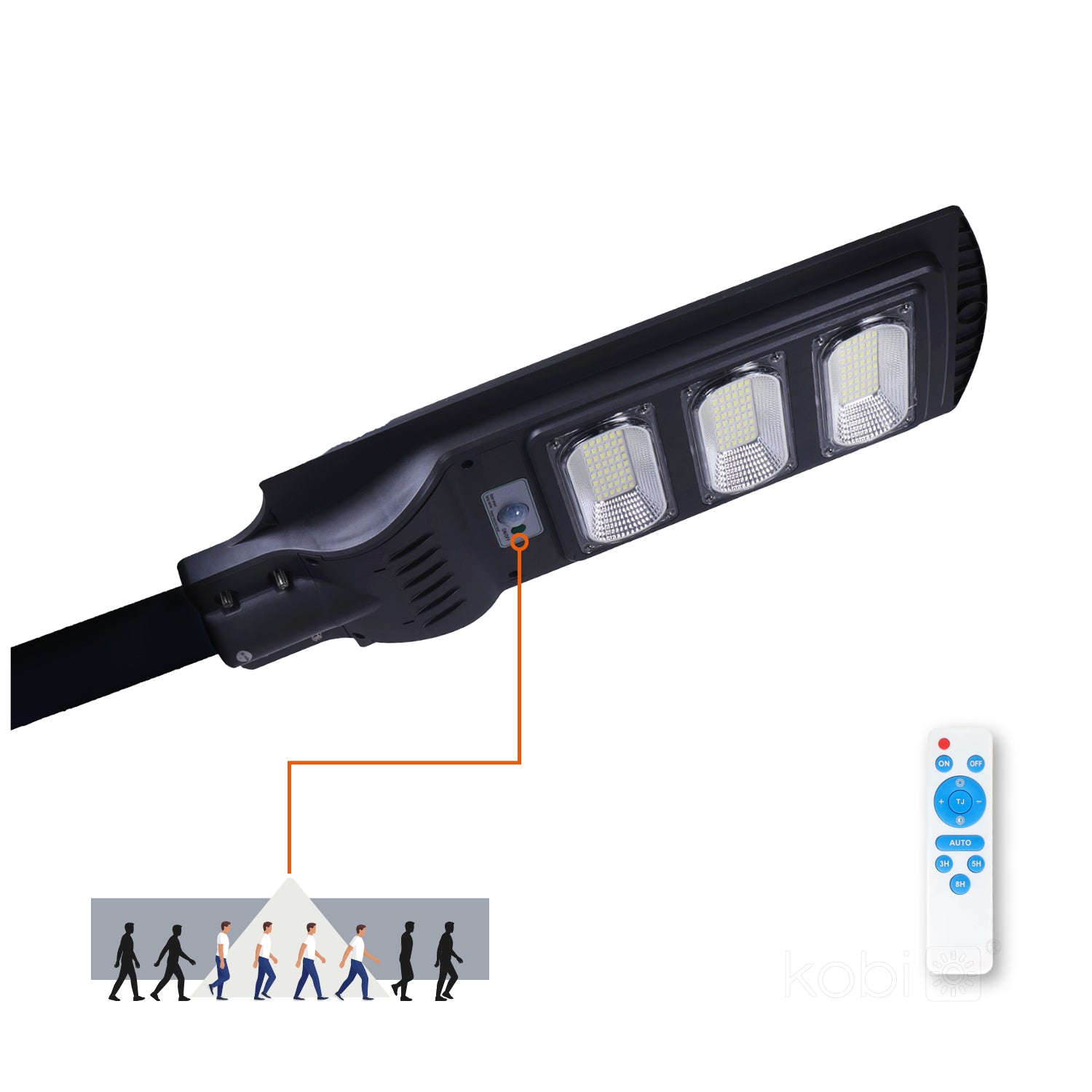Street light with motion sensor Solar LED URBI 8W 6500K IP54 LED2B