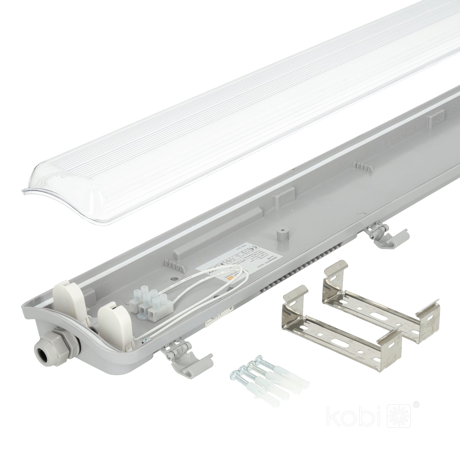 Waterproof fixture HERMETIC 2x60 IP65 Kobi