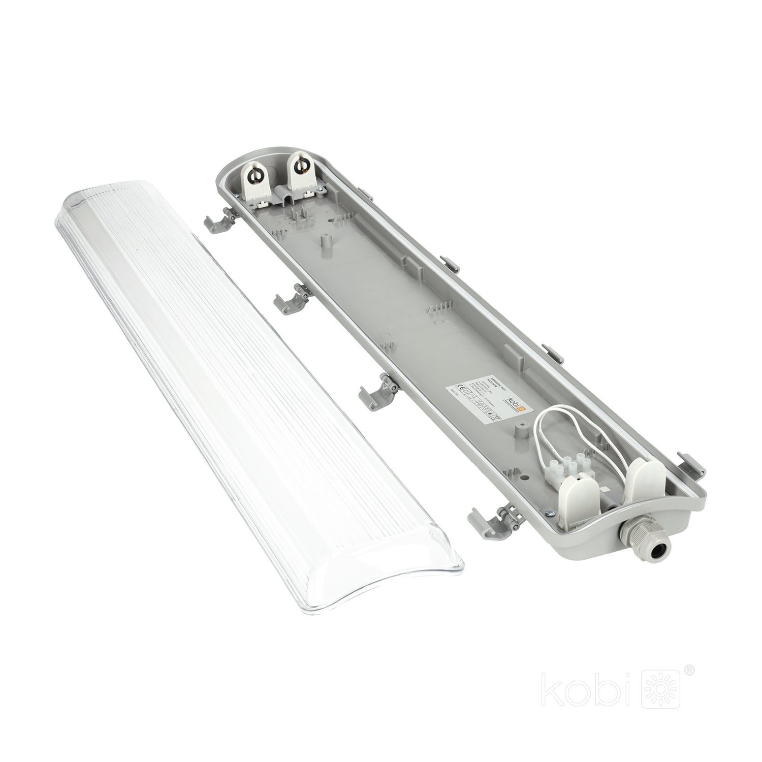 Waterproof fixture HERMETIC 2x60 IP65 Kobi