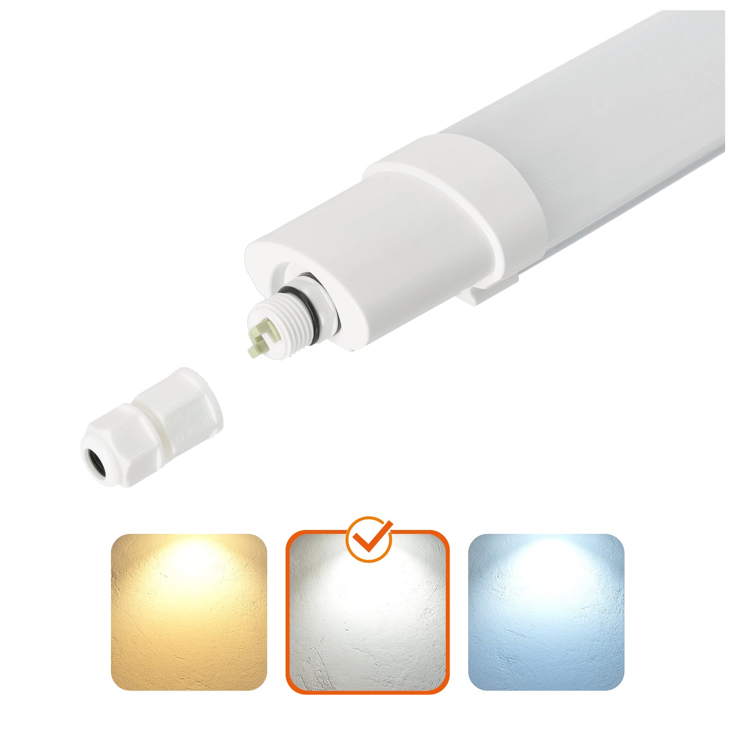 Waterproof fixture LED CORTEZ FC 36W 4000K IP65 Kobi
