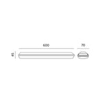 Waterproof linear fixture LED NEGRO 20W 4000K Kobi Premium