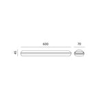 Waterproof linear fixture LED NEGRO 20W 4000K Kobi Premium