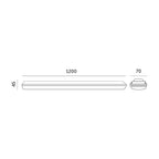 Waterproof linear fixture LED NEGRO 36W 4000K Kobi Premium