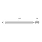 Waterproof linear fixture LED NEGRO 60W 4000K Kobi Premium