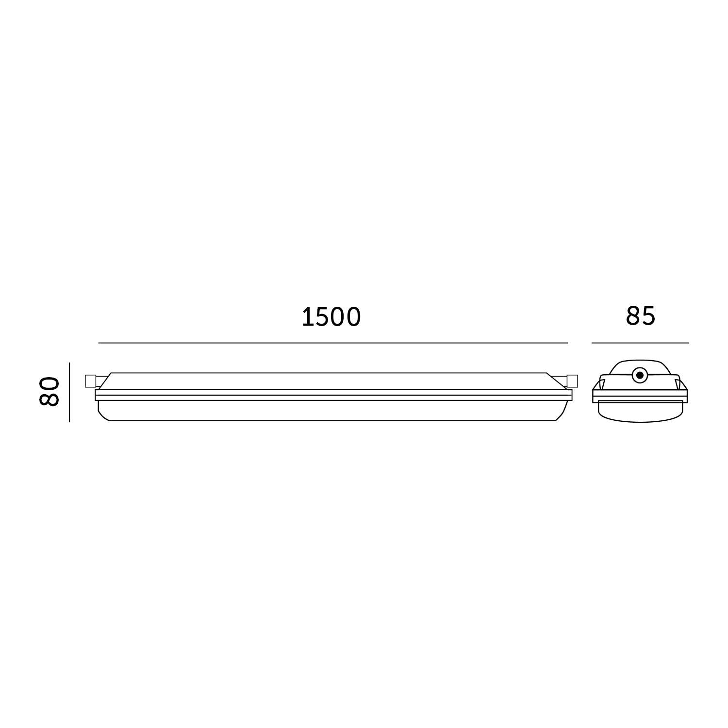 Waterproof linear fixture LED NEXFORCE N2 max. 52W 4000K Kobi Pro