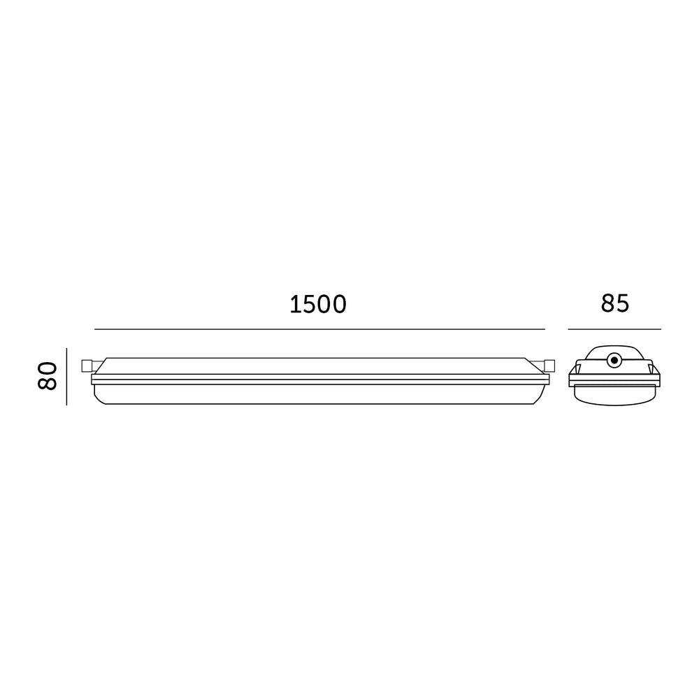 Waterproof linear fixture LED NEXFORCE N2 max. 70W 4000K Kobi Pro