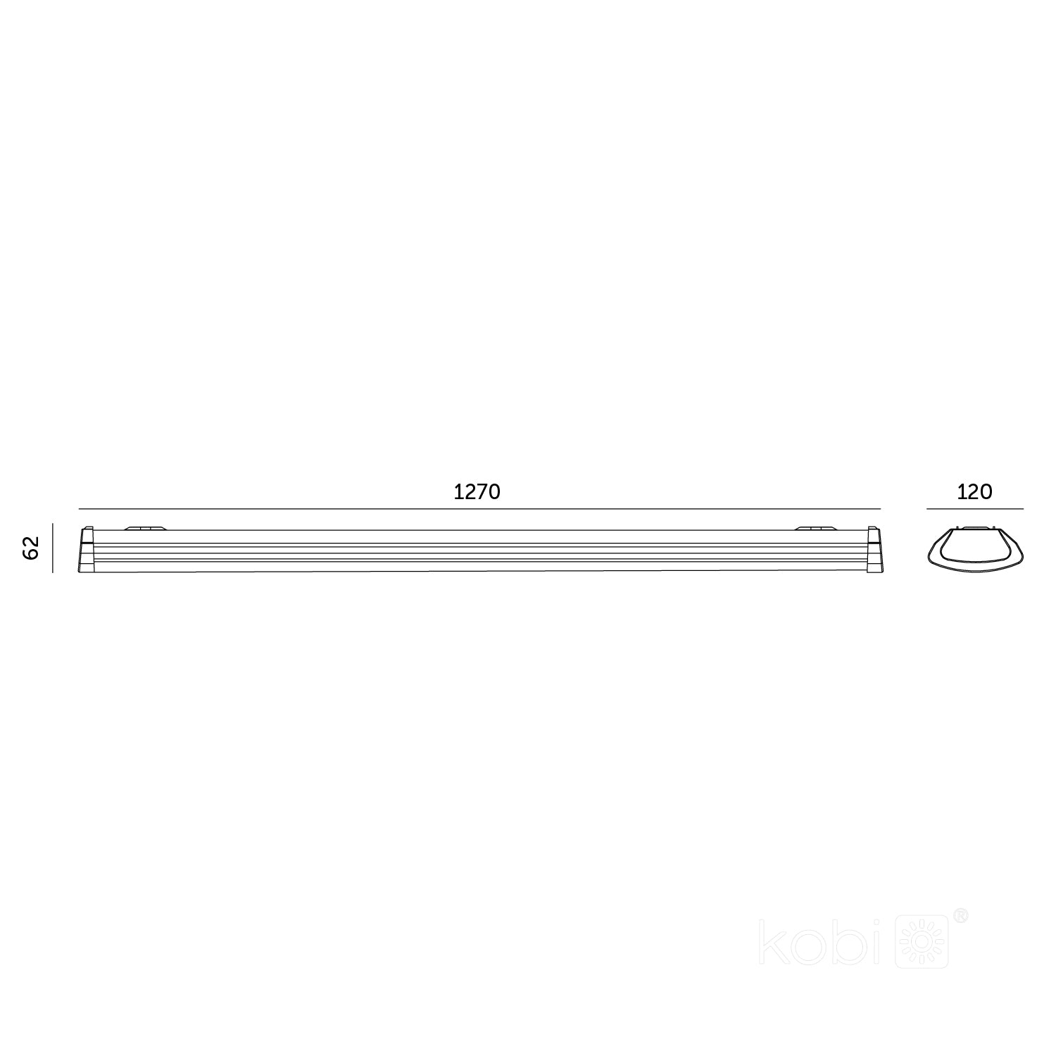 Linear fixture LED DELFIA max. 40W 3CCT Kobi Pro