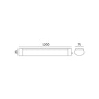 Linear fixture LED DELGADO 36W 120cm 3000K Kobi