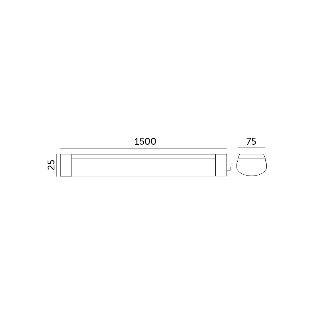 Linear fixture LED DLEGADO 45W 150cm 3000K Kobi